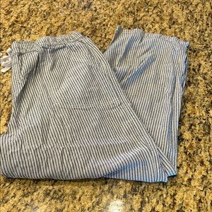 Dash blue/white striped, linen blend pants, XL, like new | offer in description